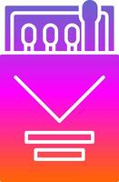 Match Box Glyph Gradient Icon vector