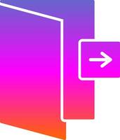 Logout Glyph Gradient Icon vector