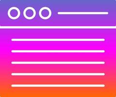 Web Glyph Gradient Icon vector
