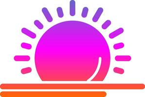 Sun Glyph Gradient Icon vector