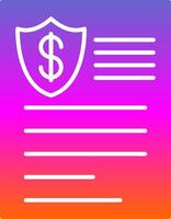 Insurance Glyph Gradient Icon vector
