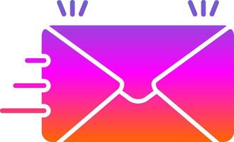 Envelope Glyph Gradient Icon vector