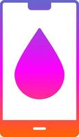 Water Drop Glyph Gradient Icon vector