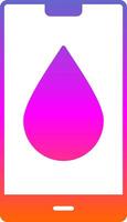 Water Drop Glyph Gradient Icon vector