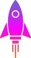 Rocket Glyph Gradient Icon vector