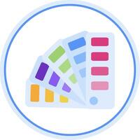 Color sample Flat Circle Uni Icon vector