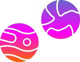 Planets Glyph Gradient Icon vector