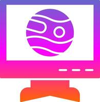 Live Stream Glyph Gradient Icon vector