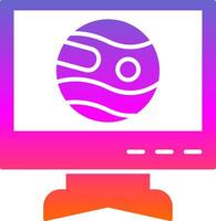 Live Stream Glyph Gradient Icon vector