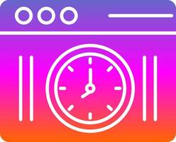 Clock Glyph Gradient Icon vector