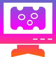 Asteroid Glyph Gradient Icon vector