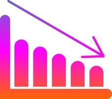 Chart Glyph Gradient Icon vector