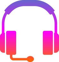 Headphones Glyph Gradient Icon vector