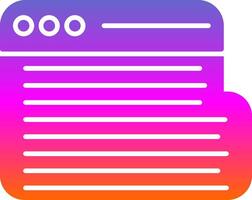 Web Glyph Gradient Icon vector