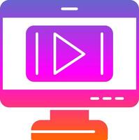 Video Player Glyph Gradient Icon vector