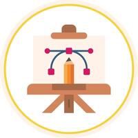 Canvas Flat Circle Uni Icon vector