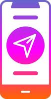 Navigator Glyph Gradient Icon vector