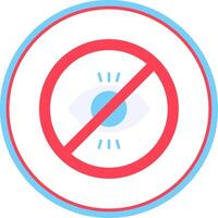 No illegitimate Flat Circle Uni Icon vector