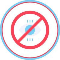 No illegitimate Flat Circle Uni Icon vector