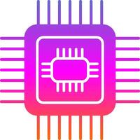 Cpu Glyph Gradient Icon vector