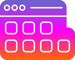 Browser Glyph Gradient Icon vector