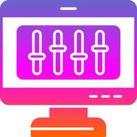 Control Glyph Gradient Icon vector