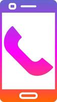 Phone Glyph Gradient Icon vector