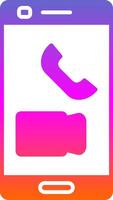 Video Call Glyph Gradient Icon vector