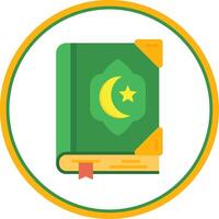 Quran Flat Circle Uni Icon vector