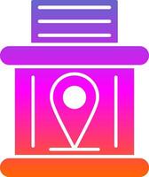 Telephone Booth Glyph Gradient Icon vector