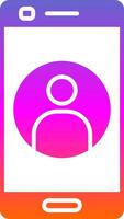User Glyph Gradient Icon vector