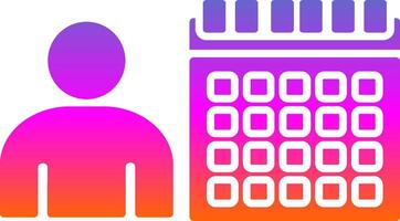 Time Management Glyph Gradient Icon vector