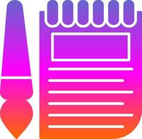 Sketchbook Glyph Gradient Icon vector