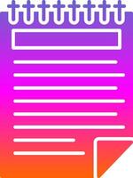 Note Glyph Gradient Icon vector