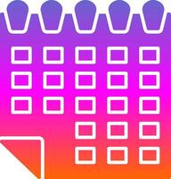 Calendar Glyph Gradient Icon vector