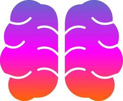 brain Glyph Gradient Icon vector