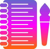 Sketchbook Glyph Gradient Icon vector