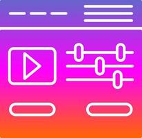 Video Editor Glyph Gradient Icon vector