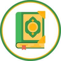 Quran Flat Circle Uni Icon vector