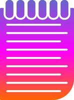 Note Glyph Gradient Icon vector