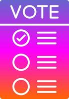 Number of vote Glyph Gradient Icon vector