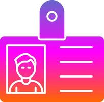 Id Glyph Gradient Icon vector