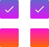 Check Box Glyph Gradient Icon vector