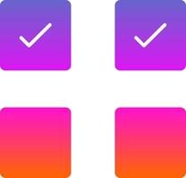 Check Box Glyph Gradient Icon vector