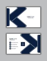 Double-Sided Creative Business Card template- Horizontal Layout, Professional and stylish vector