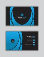 Double-sided creative business card template. Horizontal layout. business card vector