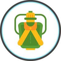 Canteen Flat Circle Uni Icon vector