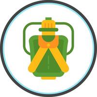 Canteen Flat Circle Uni Icon vector