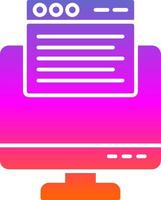 Browser Glyph Gradient Icon vector