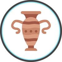 Vase Flat Circle Uni Icon vector